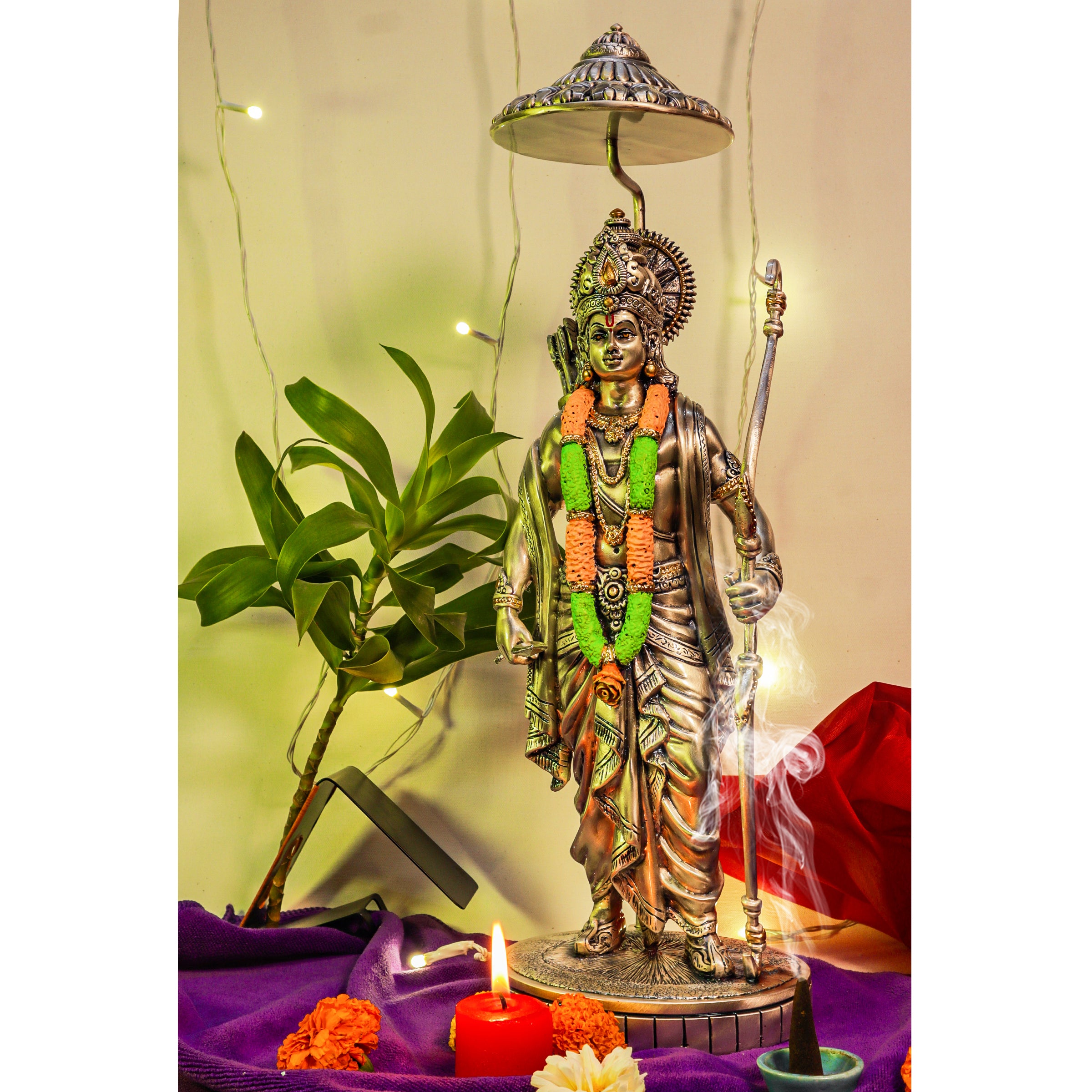 Ayodhya’s Ram Idol in Sterling Silver – Handcrafted Divine Masterpiece for Puja & Collectors | 43 cm