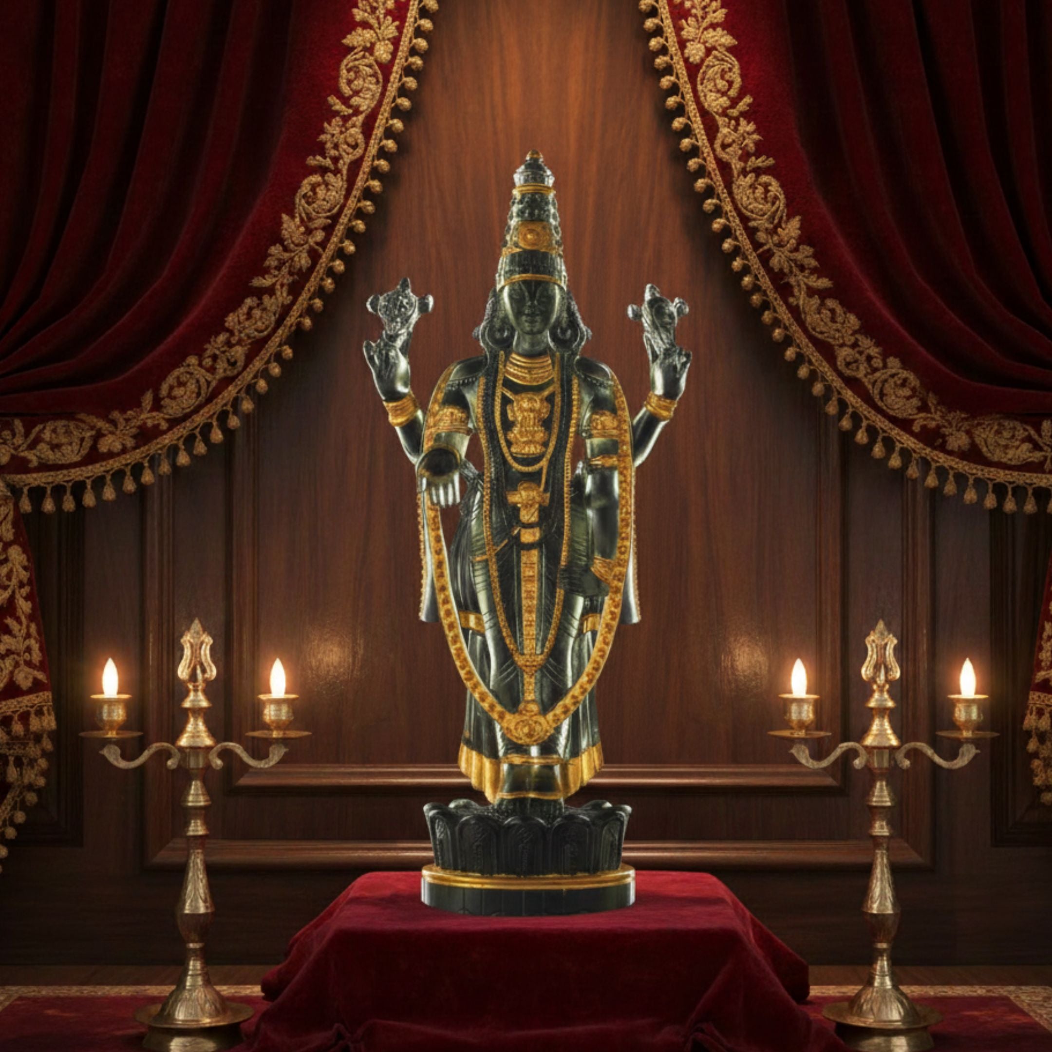 Crystal Balaji Idol – Stunning Crystal Lord Balaji Statue for Spiritual Home Decor (30 cm)