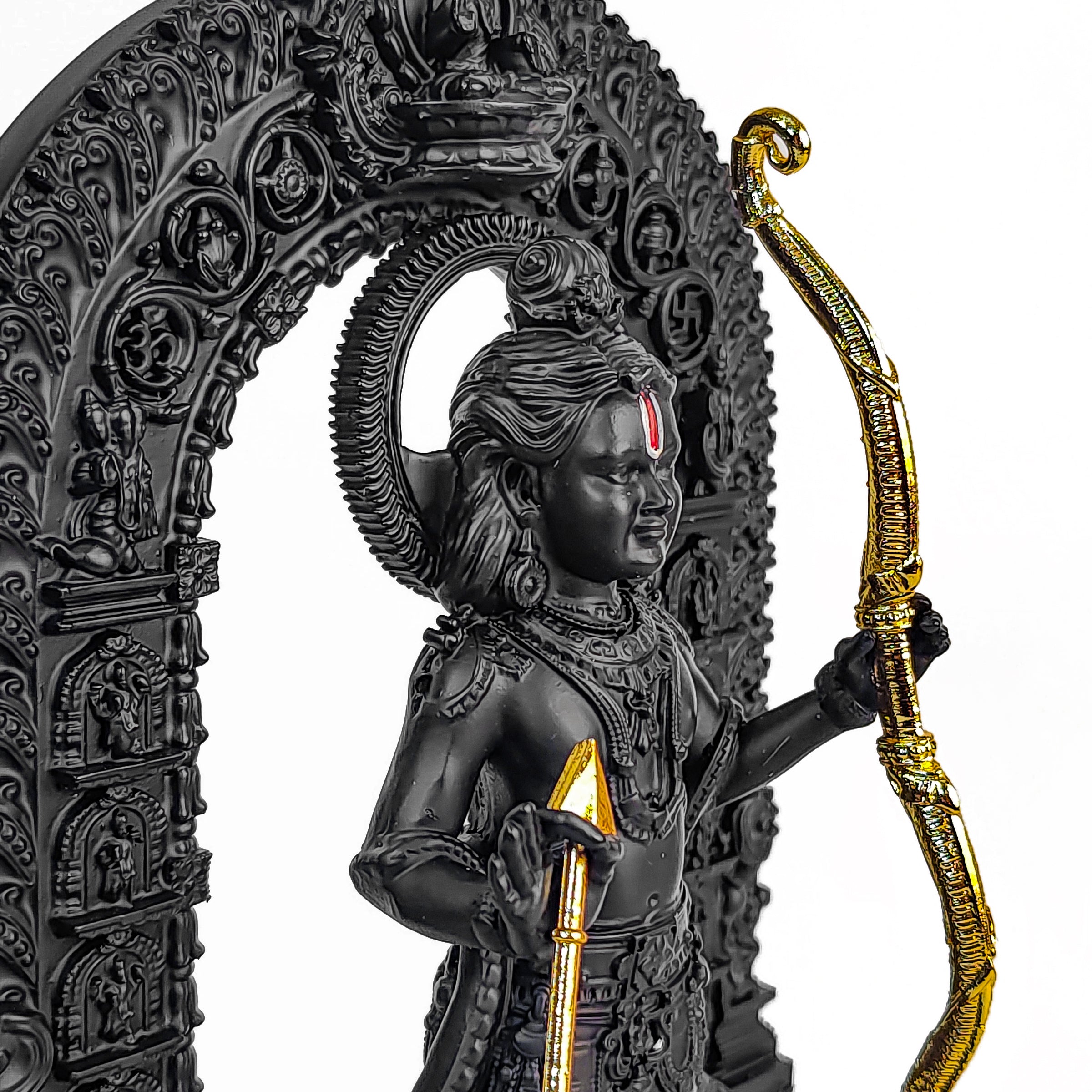 Ramlala in Black Idol in Sterling Silver – Handcrafted Divine Masterpiece for Puja & Collectors | 16 cm