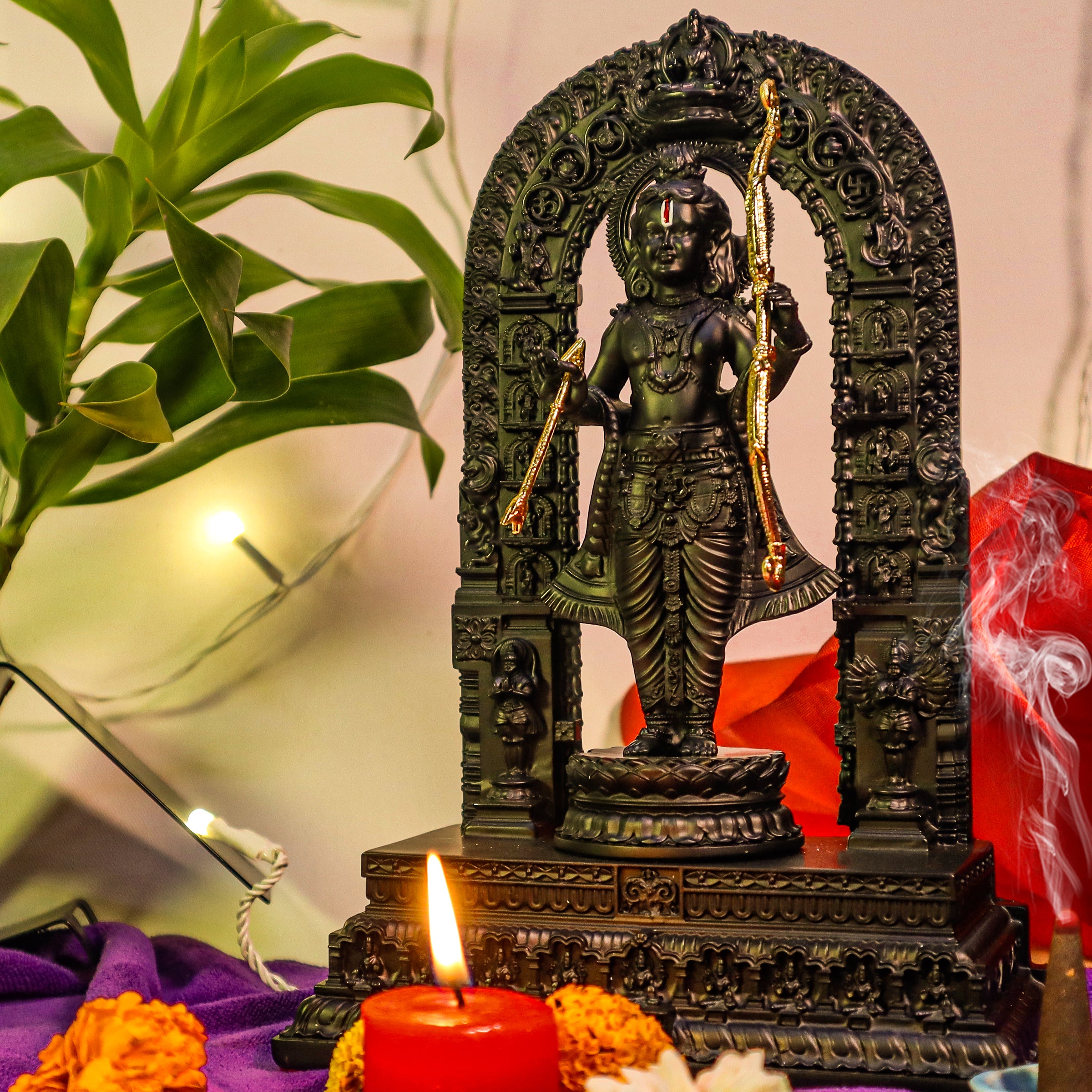 Ramlala in Black Idol in Sterling Silver – Handcrafted Divine Masterpiece for Puja & Collectors | 23 cm