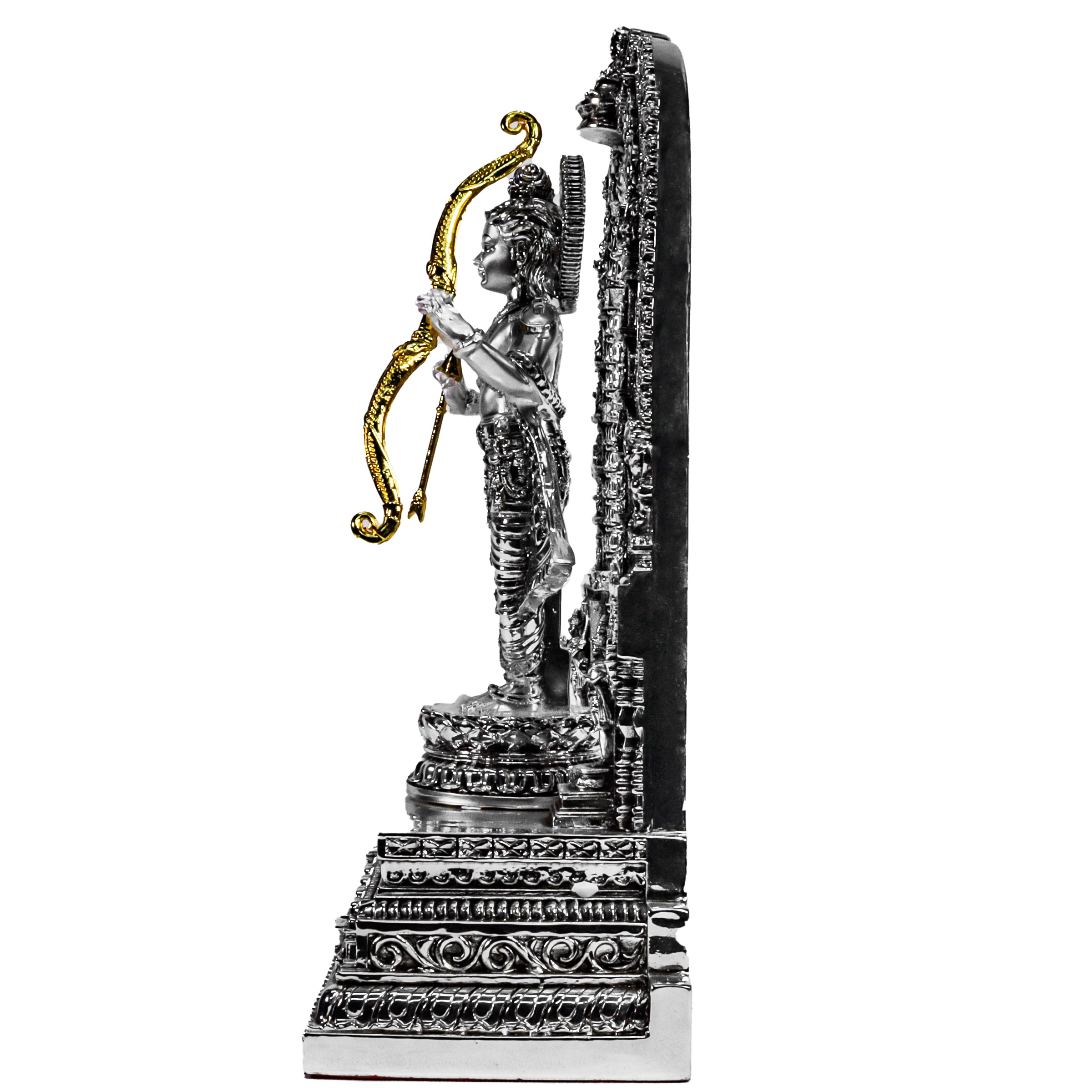 Ramlala in Silver Metal & Emery Idol – Handcrafted Divine Masterpiece for Puja & Collectors | 28 cm