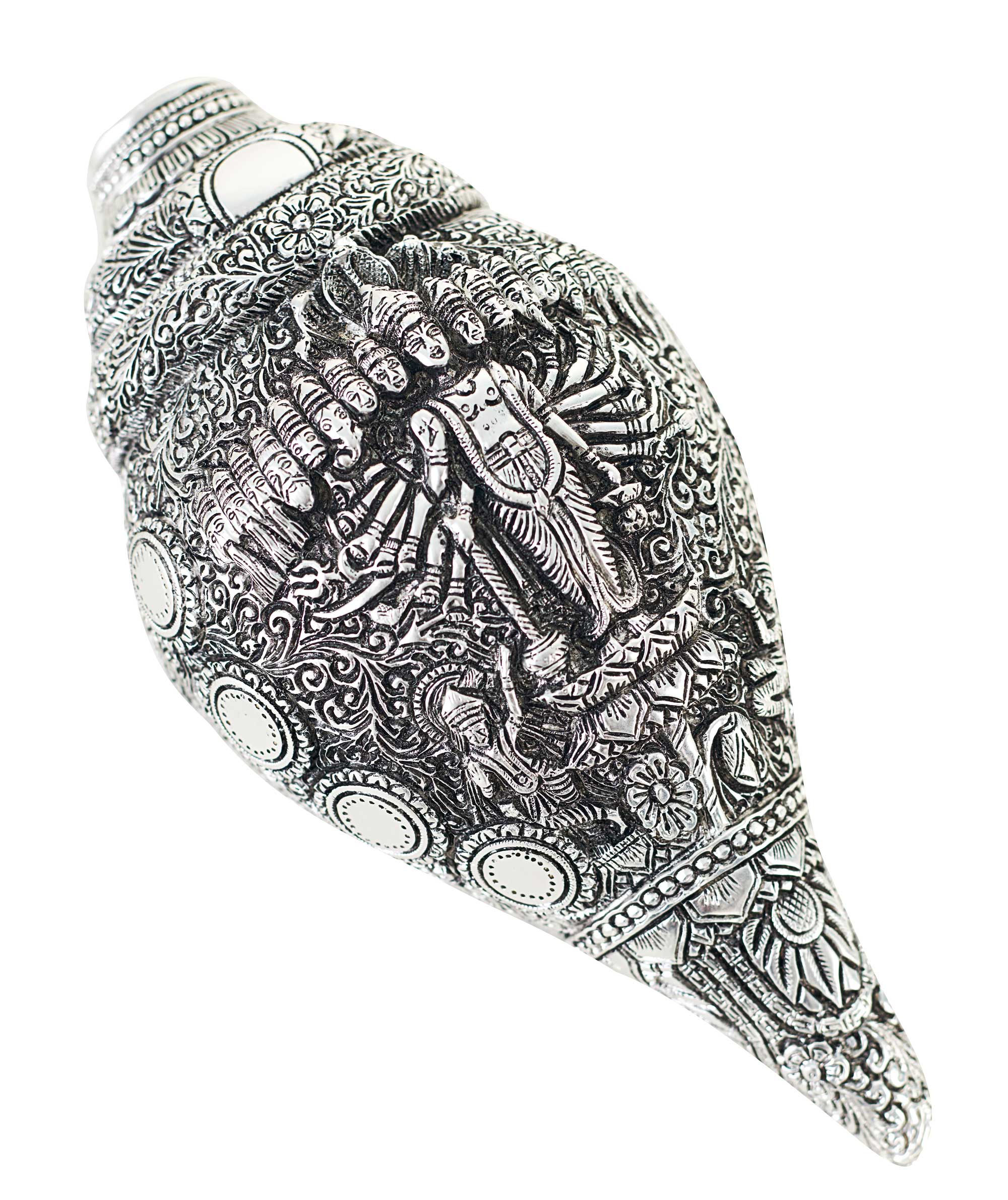 Horse on Tusk Figurine with Silver Finish on Base – Elegant Décor