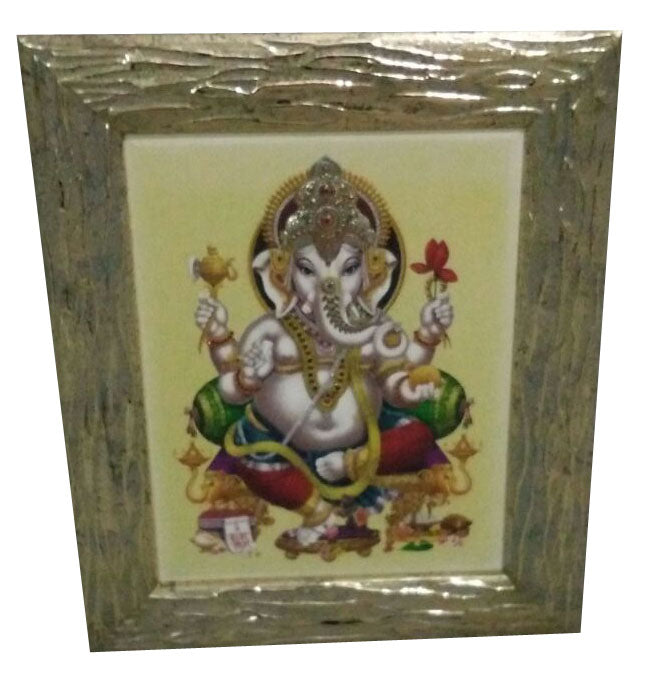 GANESHA IN GOLDEN FRAME-MEDIUM SIZE