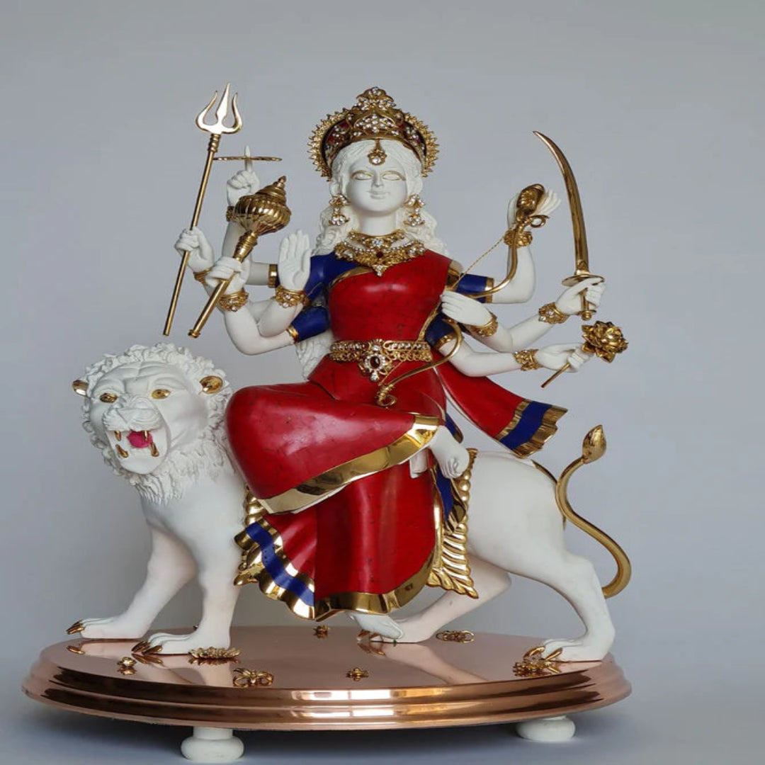 "Durgaji Idol — Handcrafted Divine Masterpiece for Puja & Collectors ( H 38 CM )