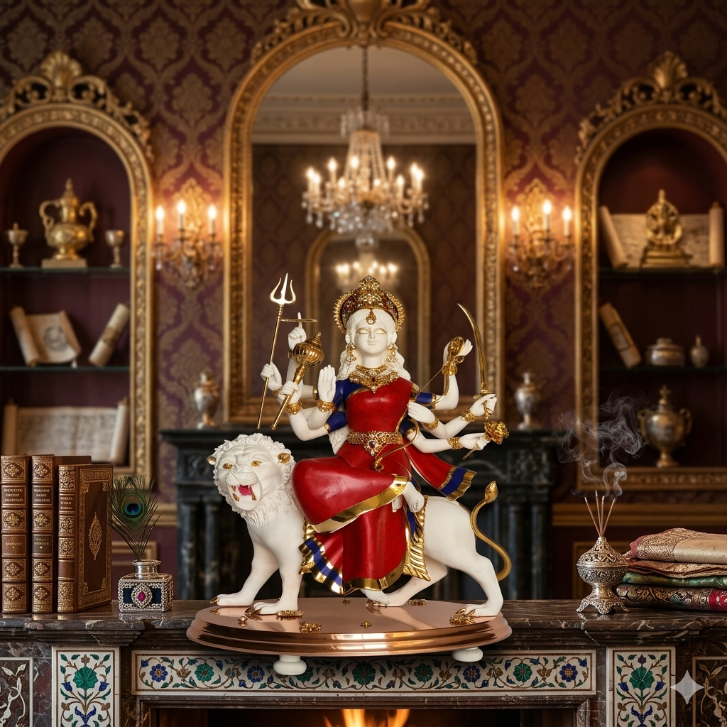 "Durgaji Idol — Handcrafted Divine Masterpiece for Puja & Collectors ( H 38 CM )