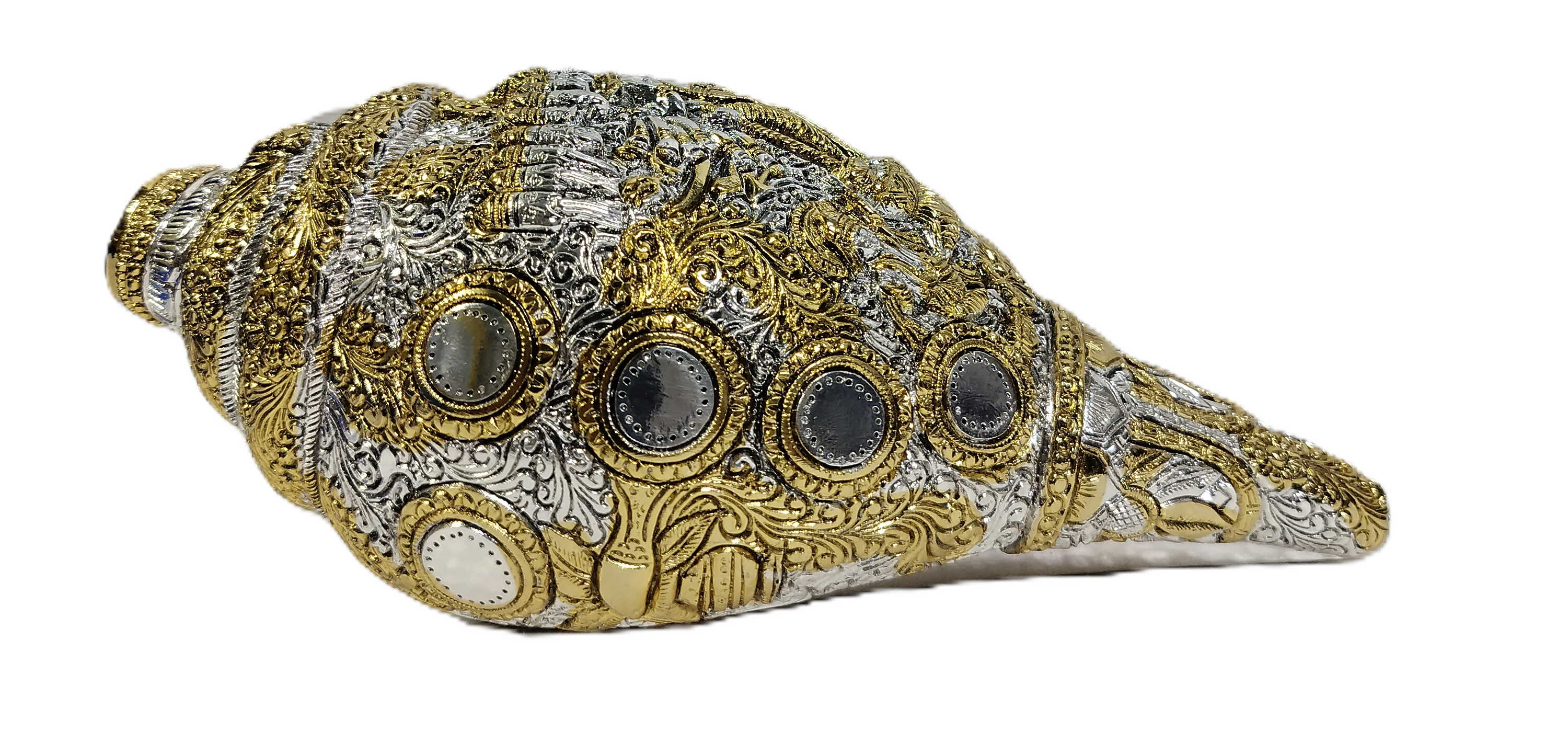 Vishnu Shankh – Sacred Conch Symbol of Prosperity, Purity & Divine Energy.  (H 8 CMS)