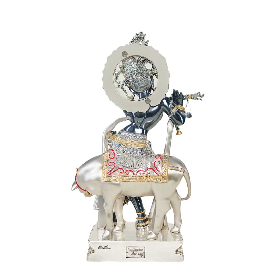 Krishna Black Idol – Elegant Black Finish Lord Krishna Statue for Home Decor & Puja (55 cm)