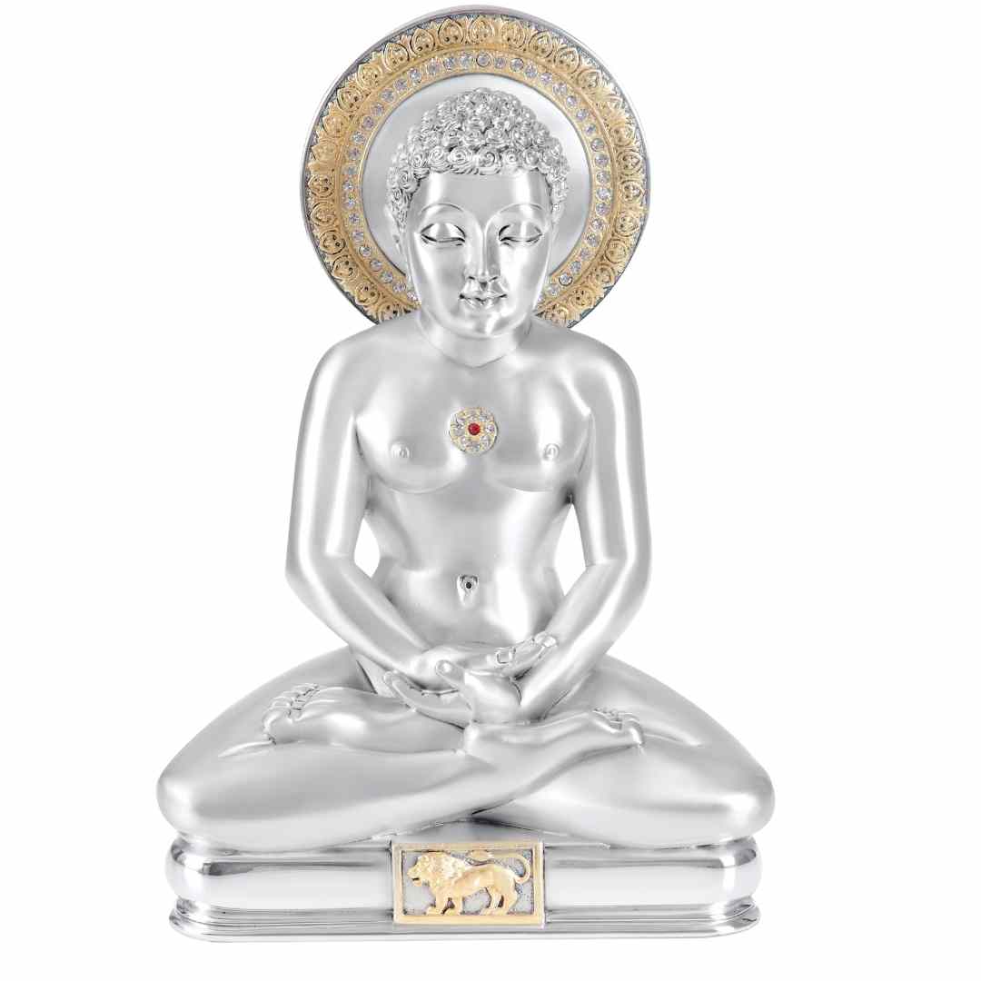 Mahavira Idol – Exquisite Lord Mahavira Statue for Jain Puja and Spiritual Decor (26.5 cm)
