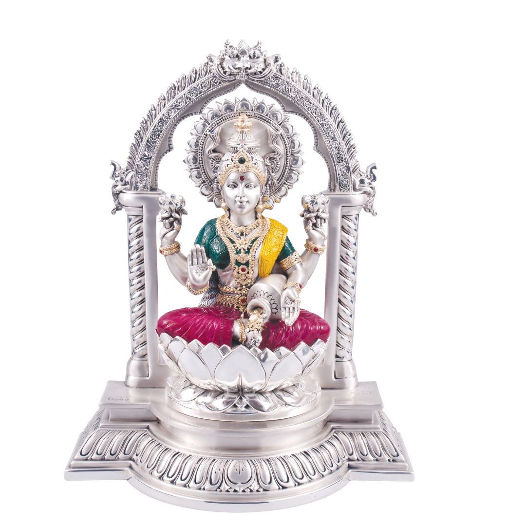 Shree Lakshmi Idol — Divine Goddess Statue for Wealth, Puja & Home Décor (37 cm)