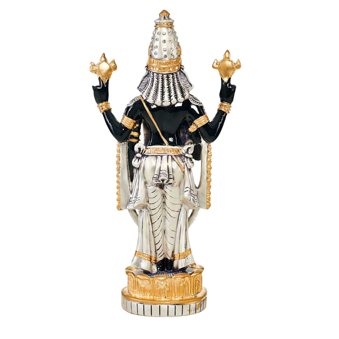 BALAJI IN BLACK "Idol in Sterling Silver — Handcrafted Divine Masterpiece for Puja & Collectors. ( H 30 CM)
