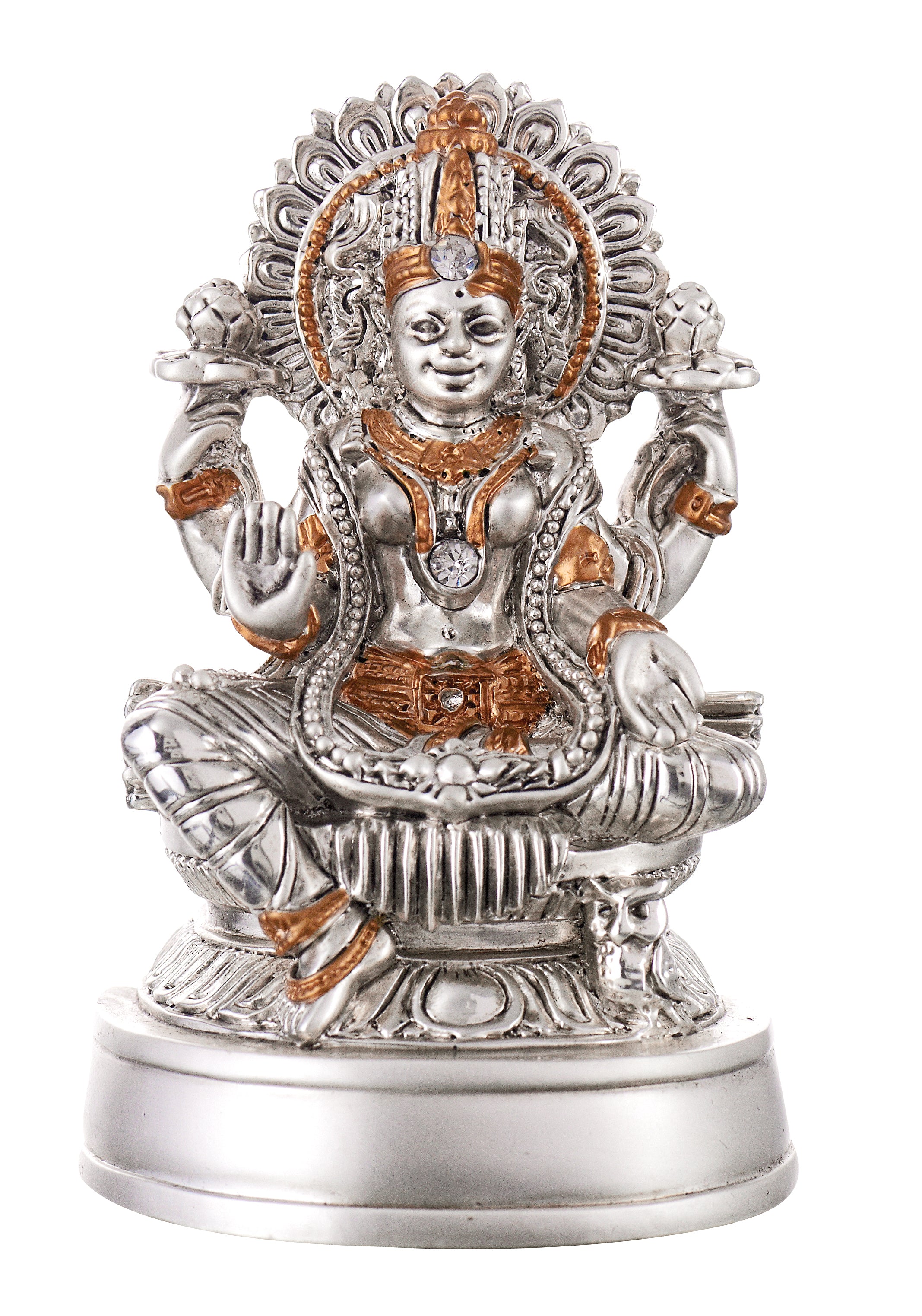 Lord Laxmi Idol – Elegant Home & Temple Décor Showpiece. (H 10 CM)