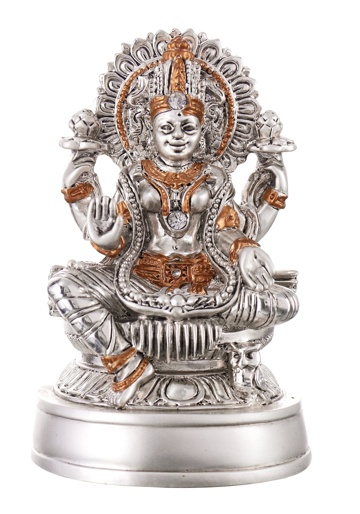 Lord Laxmi Idol – Elegant Home & Temple Décor Showpiece. (H 10 CM)