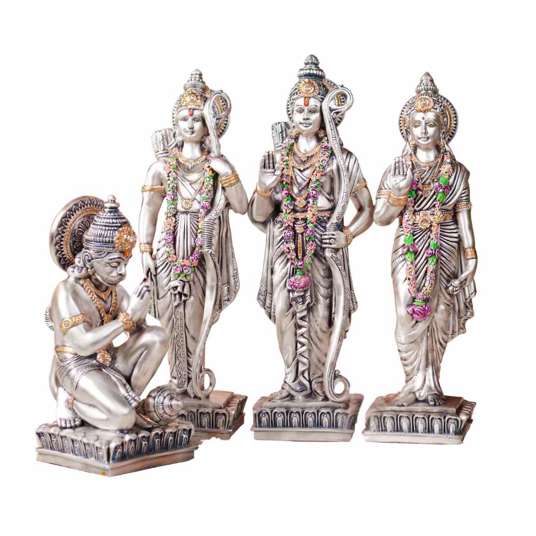 Ramdarbar Set - Beautiful Hindu Deity Idol Set for Home Puja & Spiritual Decor