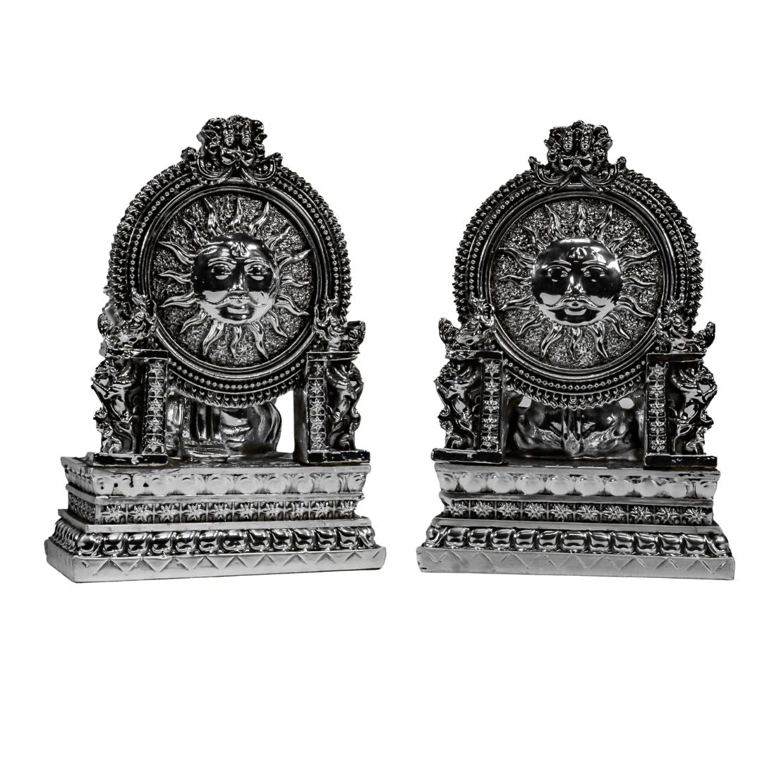 DARBAR LAXMI GANESHA  Idol in Sterling Silver — Handcrafted Divine Masterpiece for Puja & Collectors"
