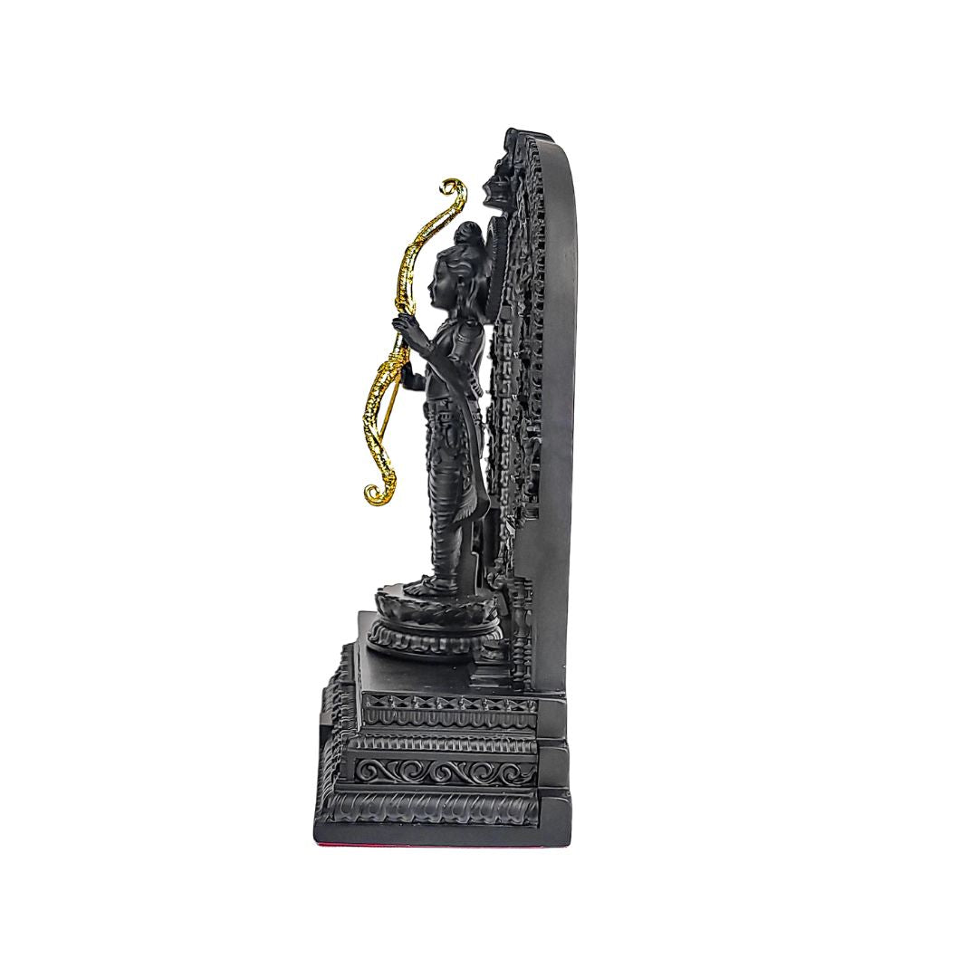 RAMLALA IN BLACK "Idol in Sterling Silver — Handcrafted Divine Masterpiece for Puja & Collectors. (H 23 CM)