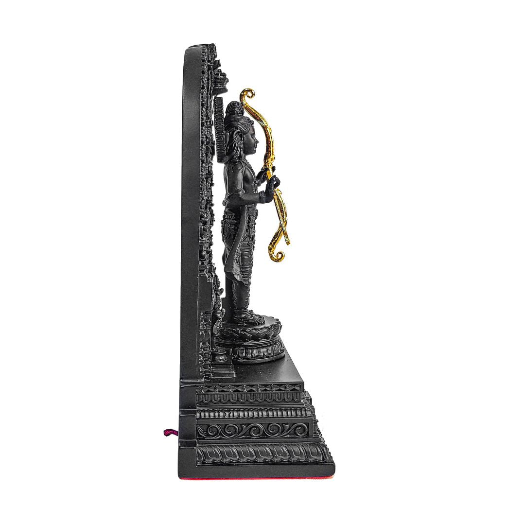 RAMLALA IN BLACK "Idol in Sterling Silver — Handcrafted Divine Masterpiece for Puja & Collectors. (H 23 CM)