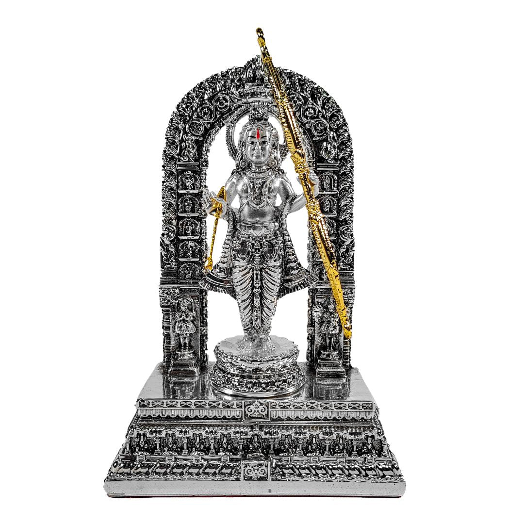 RAMLALA IN SILVER MET & EMERY  Idol in Sterling Silver — Handcrafted Divine Masterpiece for Puja & Collectors. ( H 28 CM)