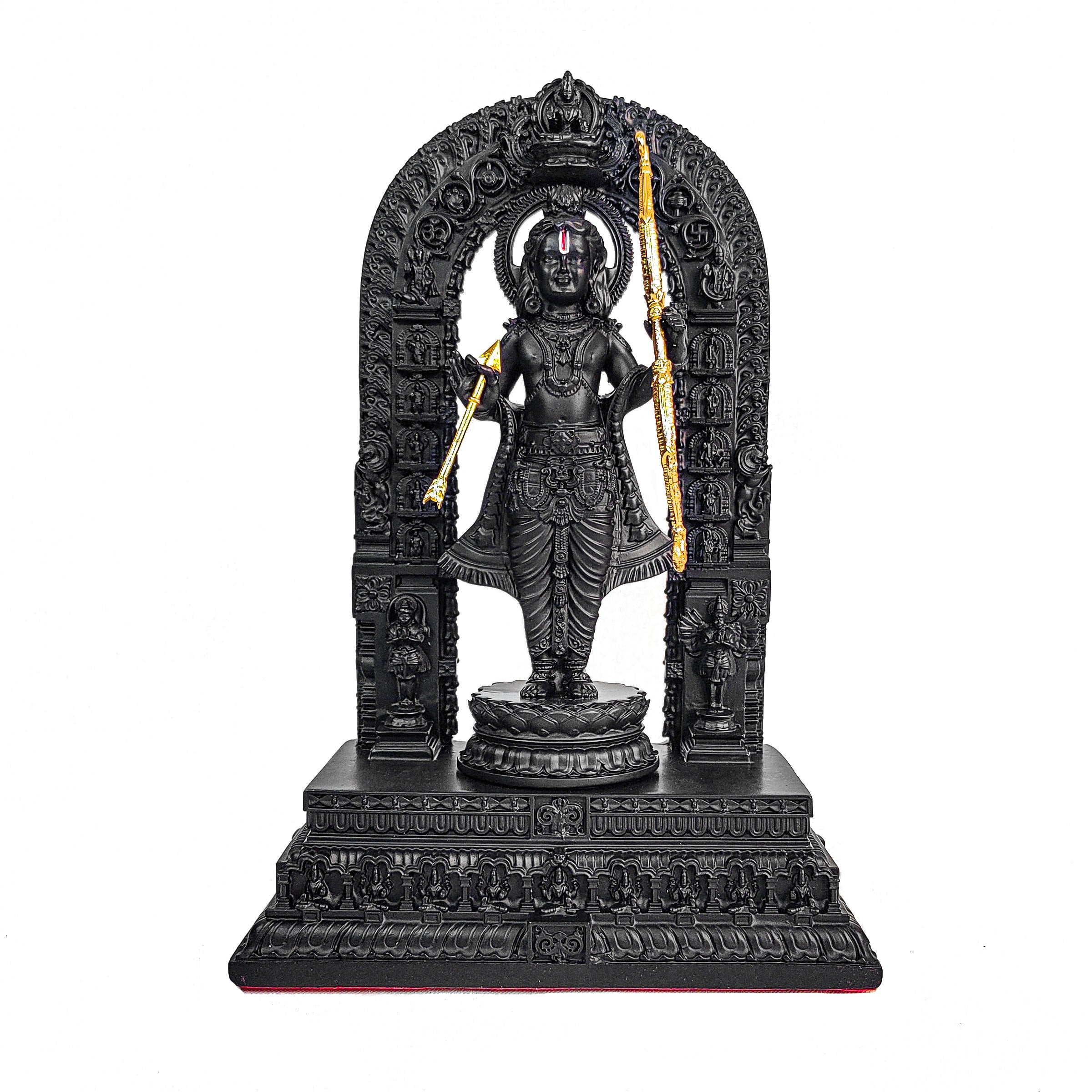 RAMLALA IN BLACK Idol in Sterling Silver — Handcrafted Divine Masterpiece for Puja & Collectors. ( H 16CM)