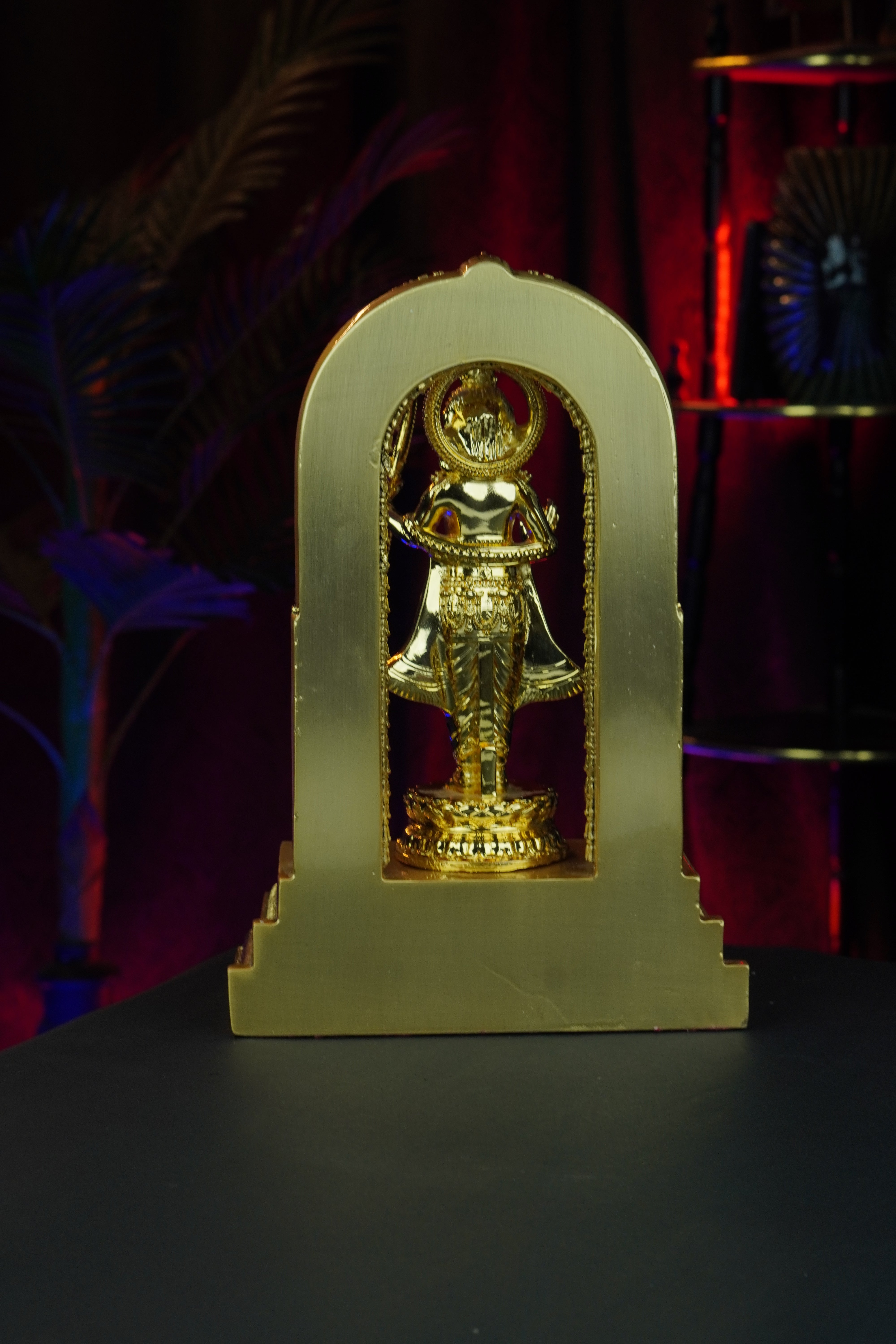 AYODHYA'S RAMLALA IN GOLD  MET & GLOSSY — Handcrafted Divine Masterpiece for Puja & Collectors. ( H 28 CM)