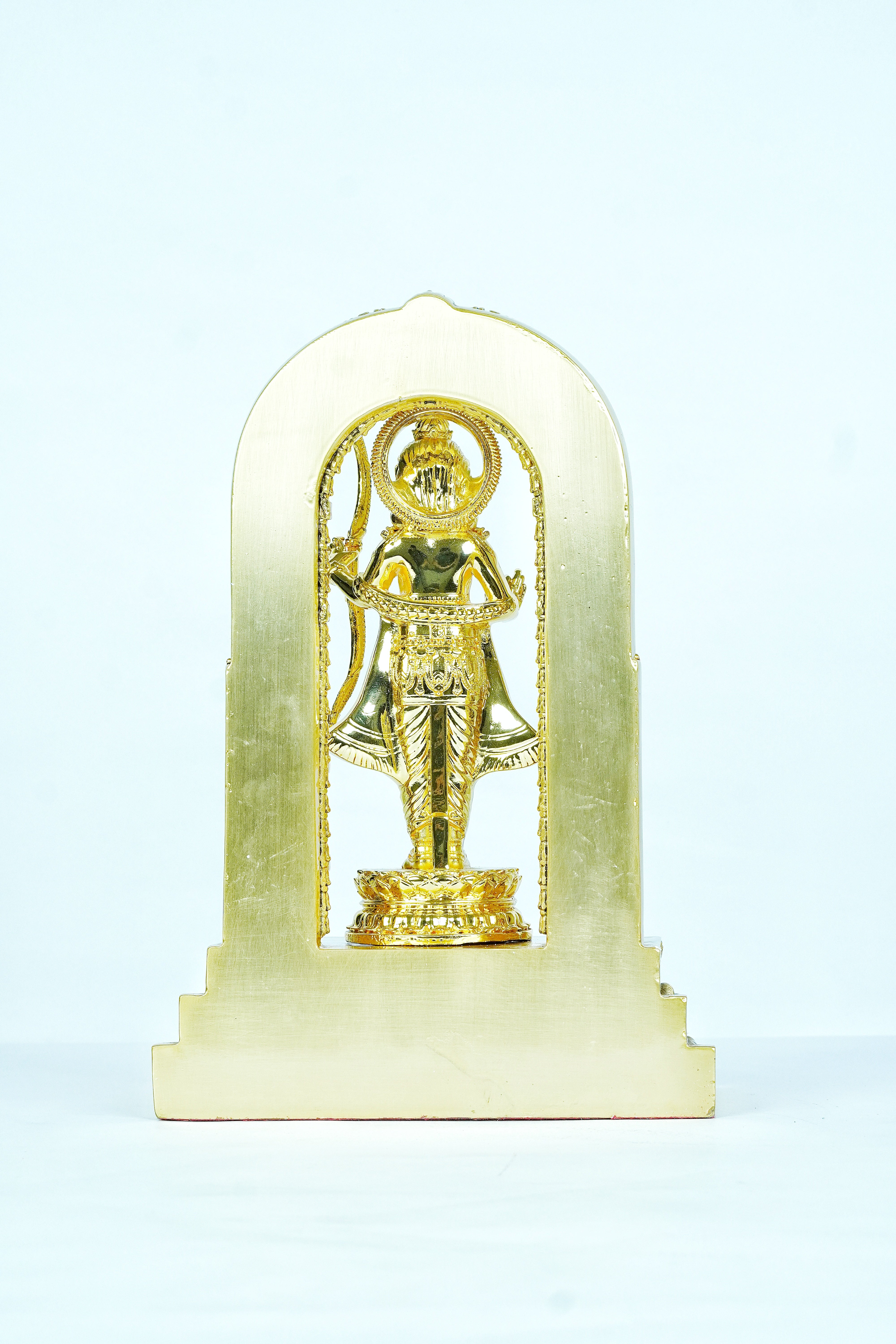 AYODHYA'S RAMLALA IN GOLD  MET & GLOSSY — Handcrafted Divine Masterpiece for Puja & Collectors. ( H 28 CM)