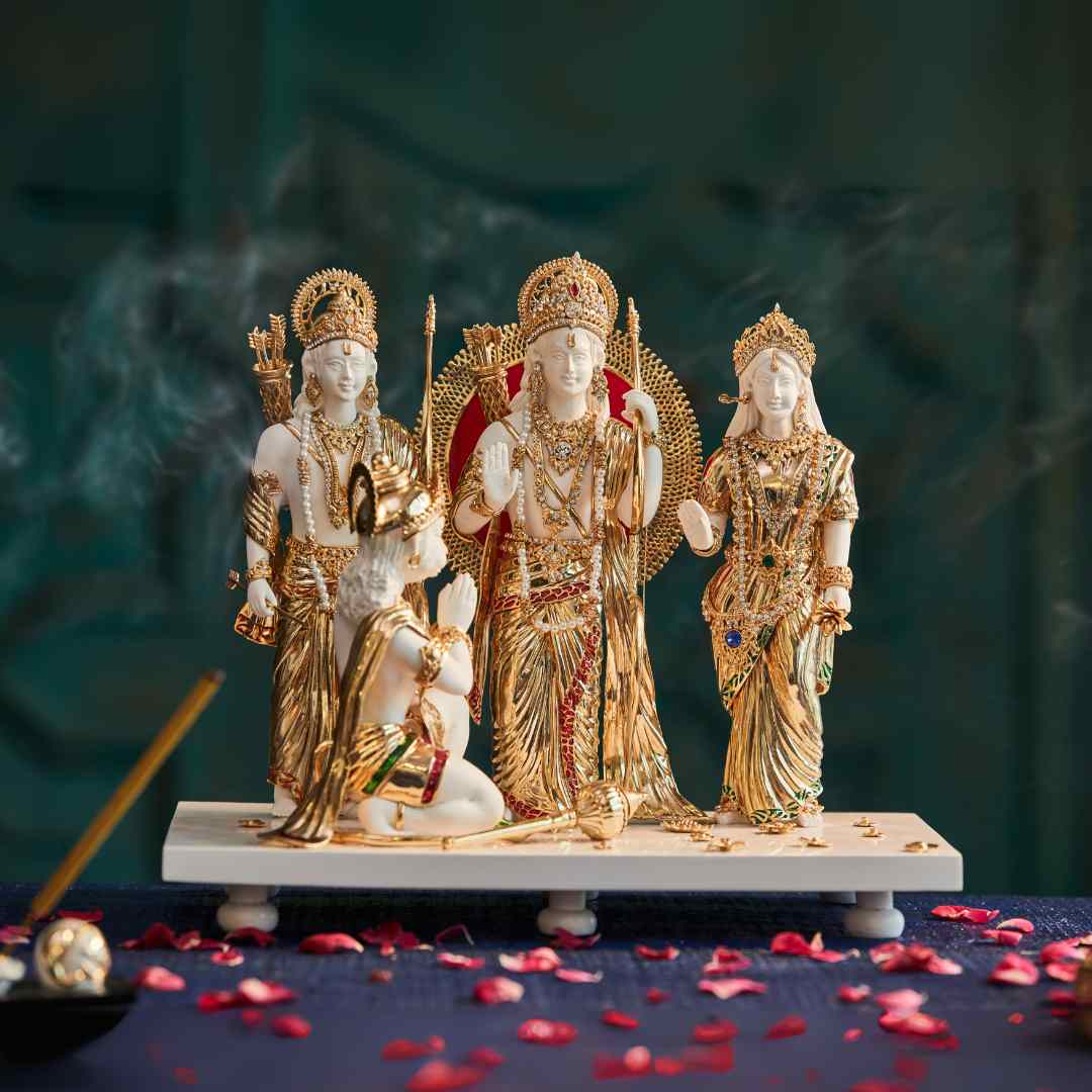 Ram Darbar with Base Idol  Handcrafted Divine Masterpiece for Puja & Collectors ( H 30 CMS )