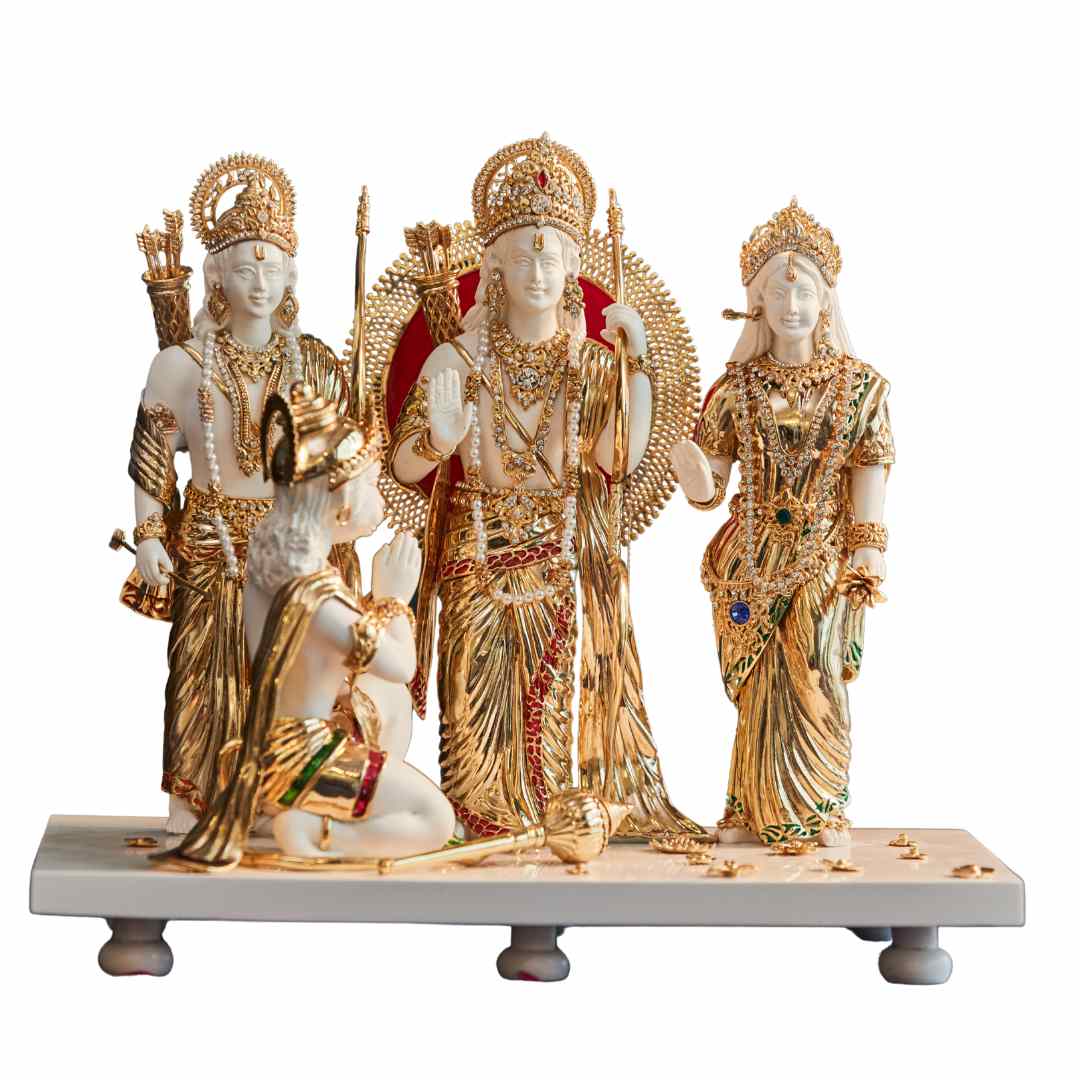 Ram Darbar with Base Idol  Handcrafted Divine Masterpiece for Puja & Collectors ( H 30 CMS )