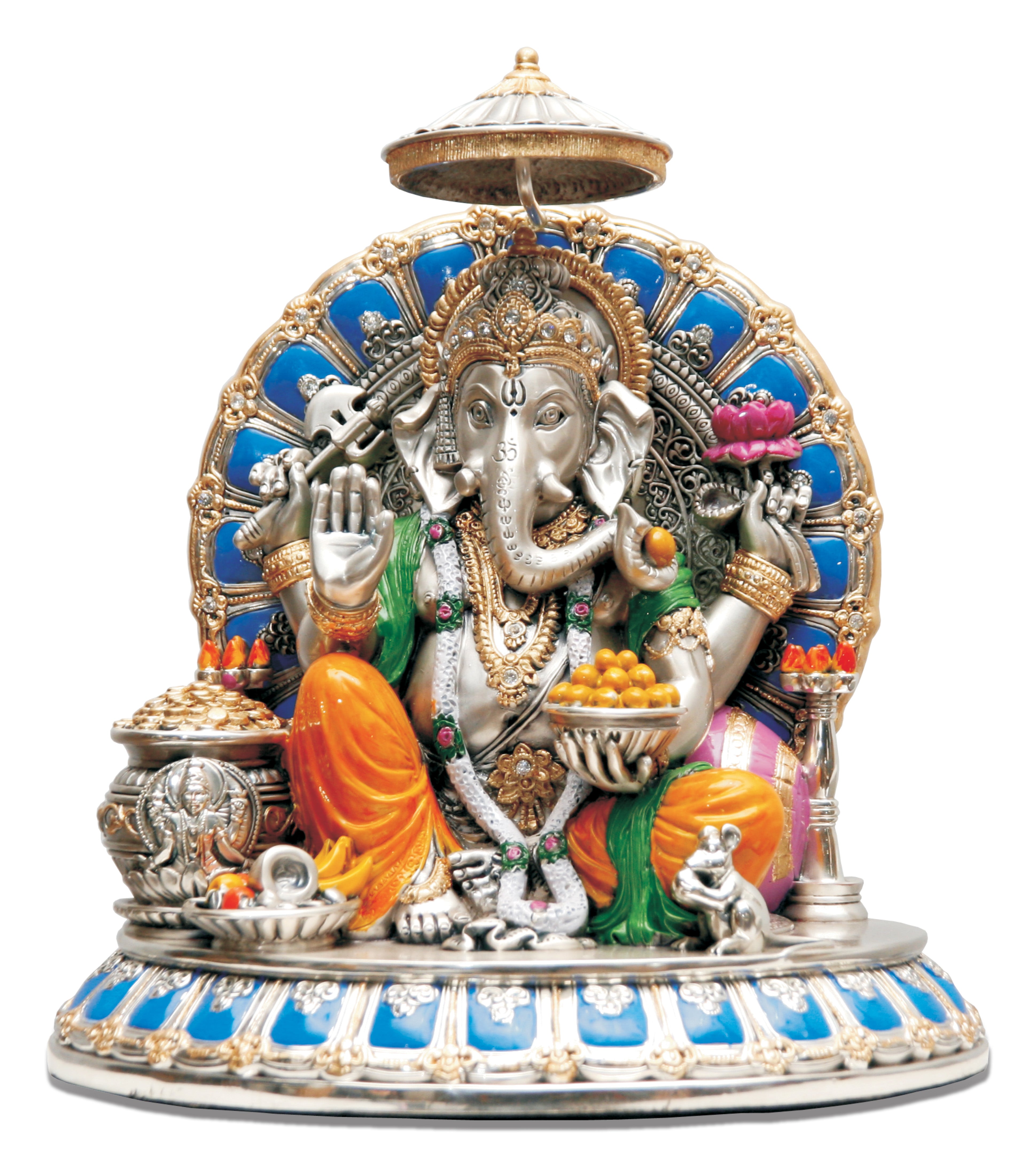 EKDANT (BIG) ""Idol in Sterling Silver — Handcrafted Divine Masterpiece for Puja & Collectors (23CM) "