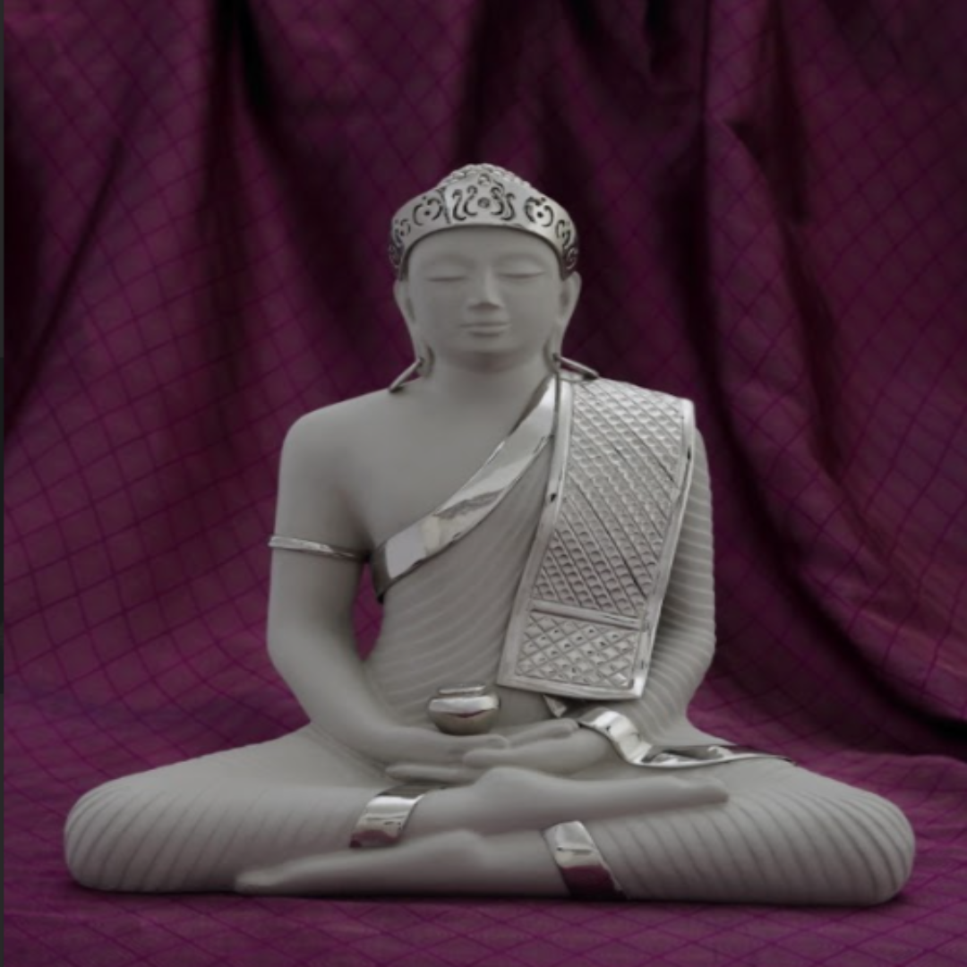 "Buddha Idol— Handcrafted Divine Masterpiece for Puja & Collectors. ( H 28 CM)