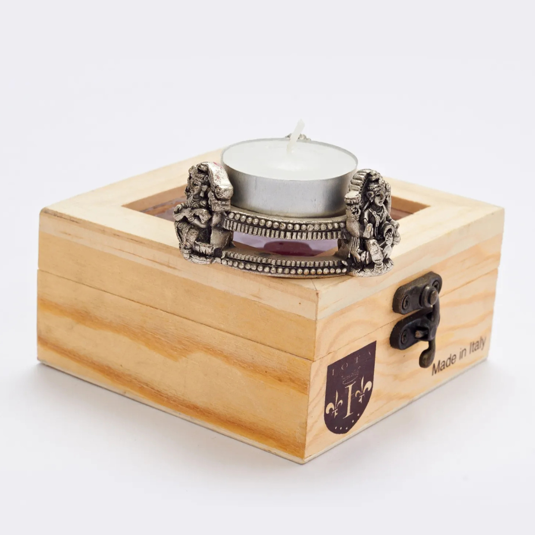 3 Deity Candle Holder — Decorative Ganesha, Laxmi, Saraswati Holder