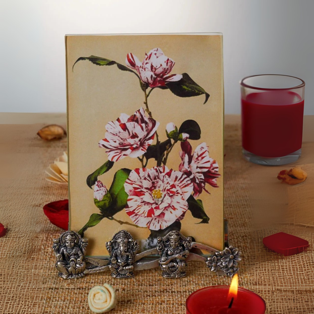 Ganesha, Lakshmi & Saraswati Photo Frame – Auspicious Home Décor