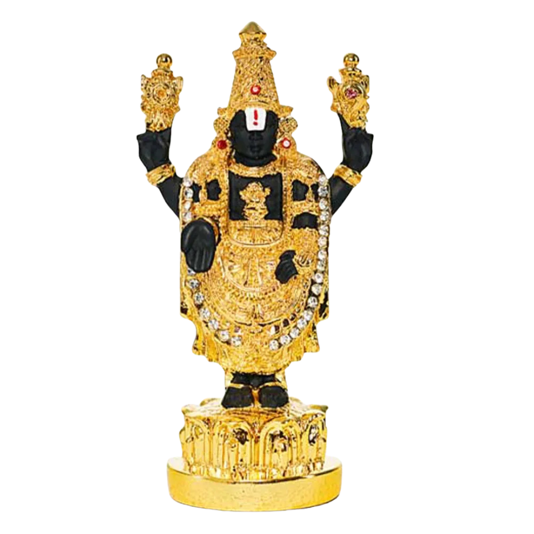 Anti-Tarnish Lord Balaji Statue — Durable Divine Figurine for Puja & Home Décor. ( H 7.5 CM)