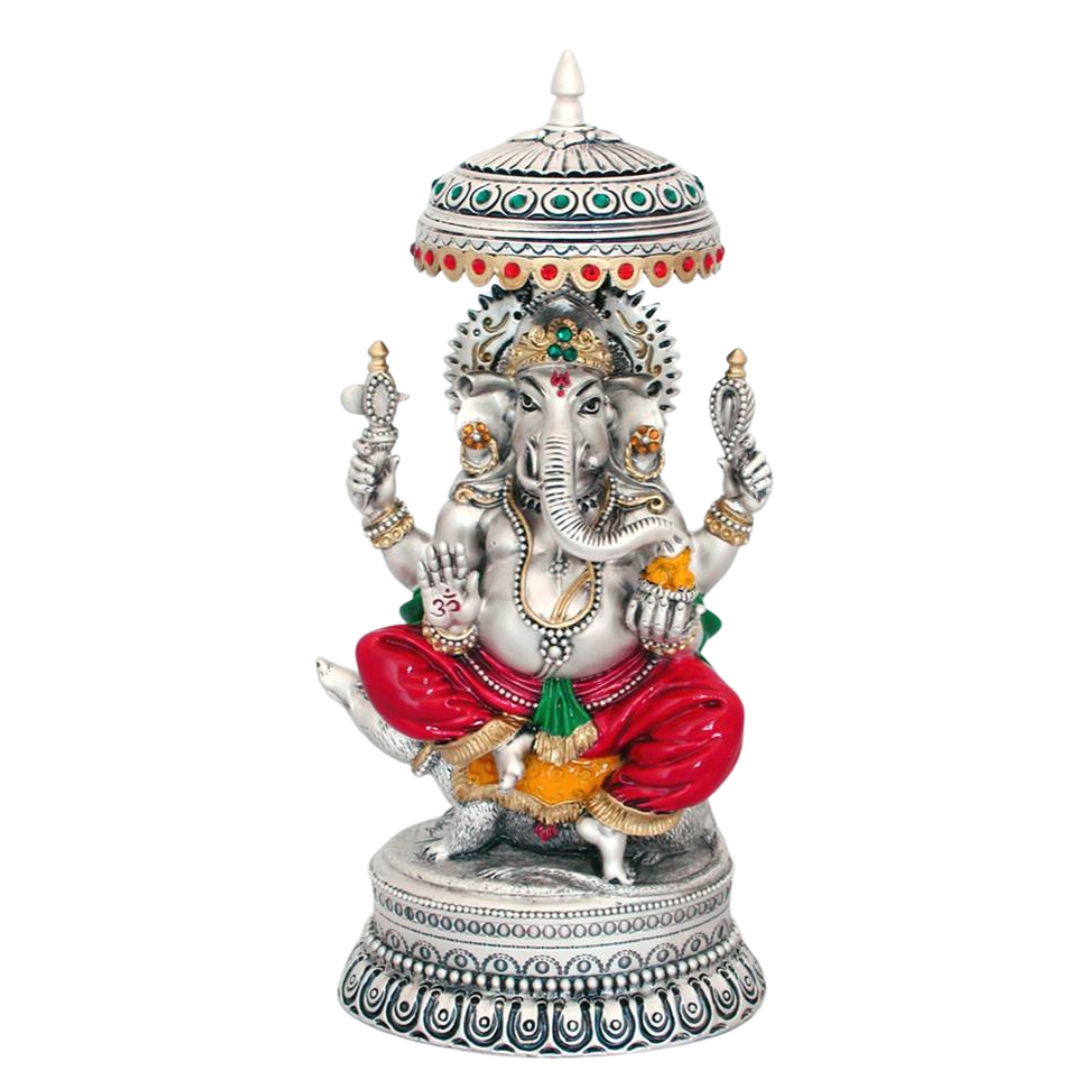 Gol Ganesha Idol in Sterling Silver — Handcrafted Divine Masterpiece for Puja & Collectors: