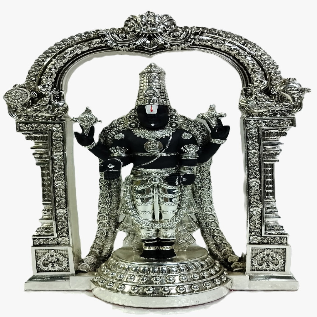 BALAJI WITH ARCH Idol in Sterling Silver — Handcrafted Divine Masterpiece for Puja & Collectors (H 30 CM)