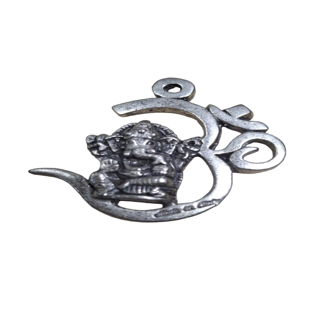 Om Ganesha Pendant – Antique Finish Spiritual Jewelry for Divine Blessings