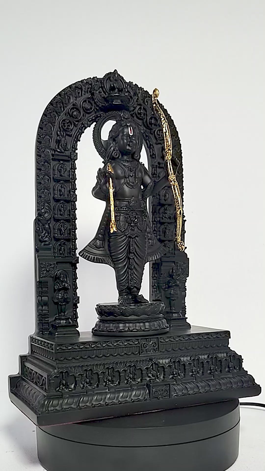 Ramlala in Black Idol in Sterling Silver – Handcrafted Divine Masterpiece for Puja & Collectors | 16 cm