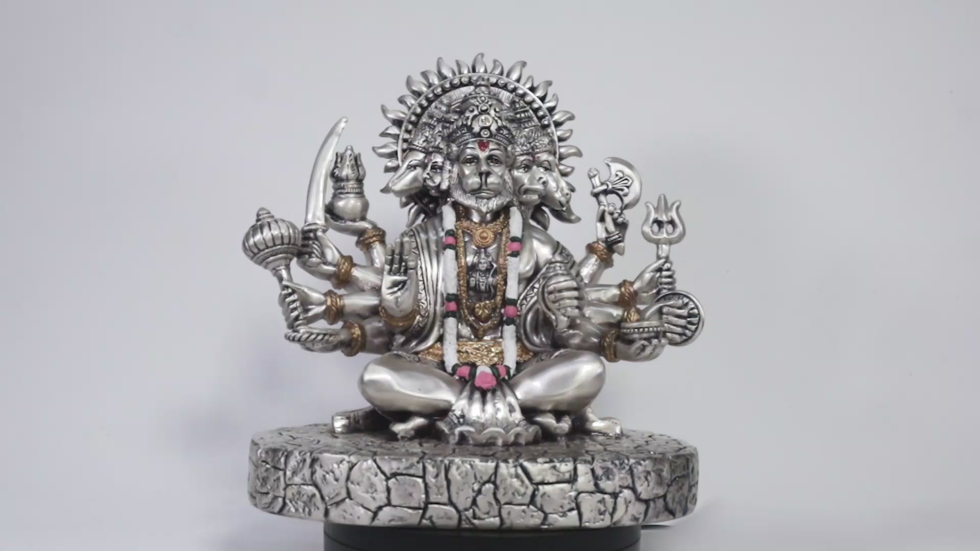 Panchmukhi Hanumanji Idol – Five-Faced Hanuman Statue for Powerful Spiritual Blessings (18 cm)