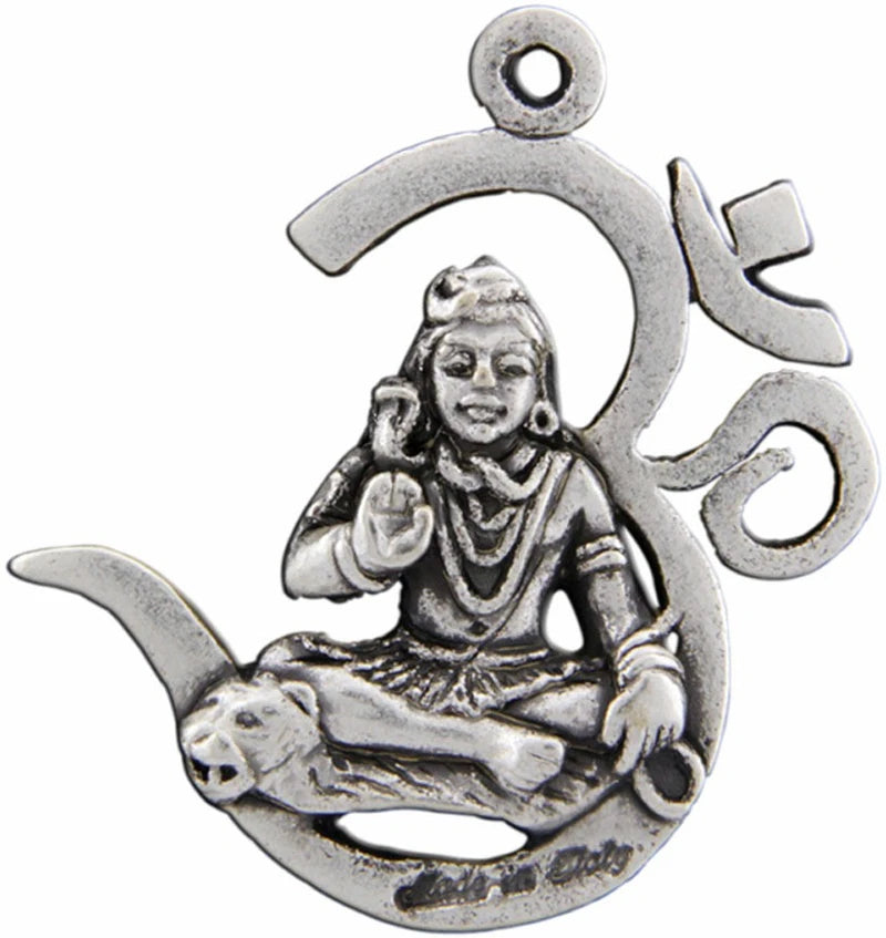 Antique Finish Om Pendant with Lord Shiva Design – Spiritual & Stylish Divine Jewelry