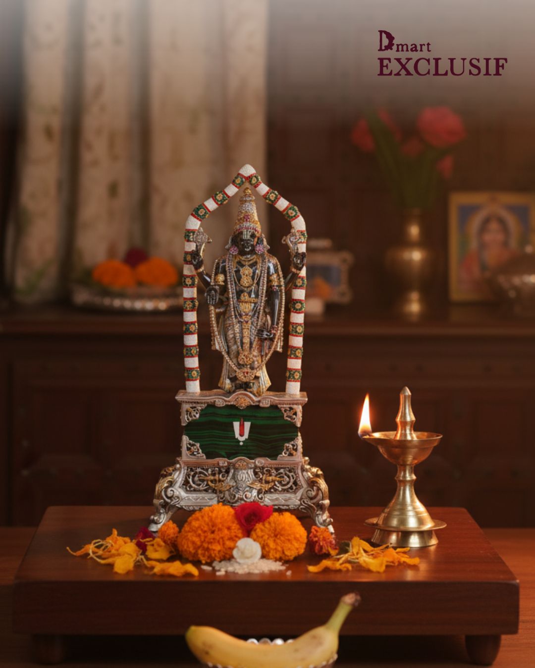 Lord Padmanabha Idol – Divine Vishnu Statue in Reclining Pose for Home Puja & Decor (45 cm)